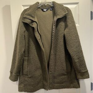 Jacket, Sherpa fleece, Lands End, green